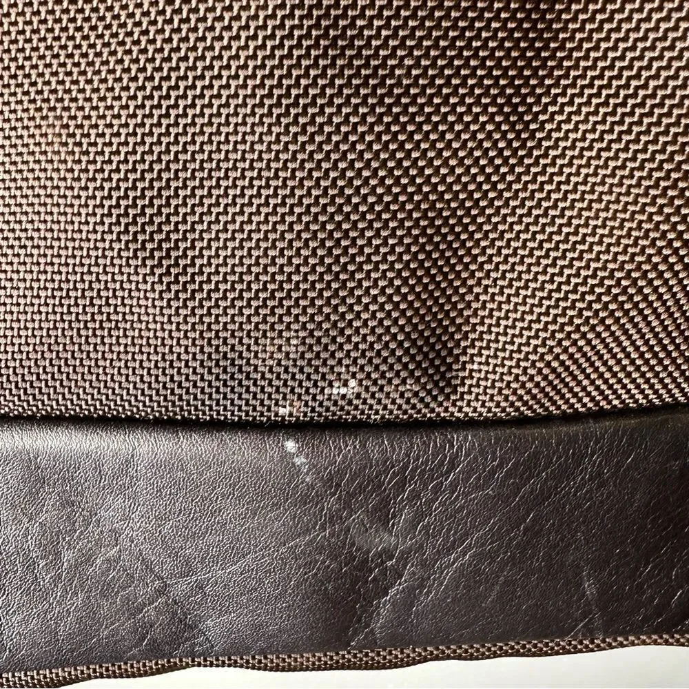 Tumi Brown Nylon and Leather Tote Bag